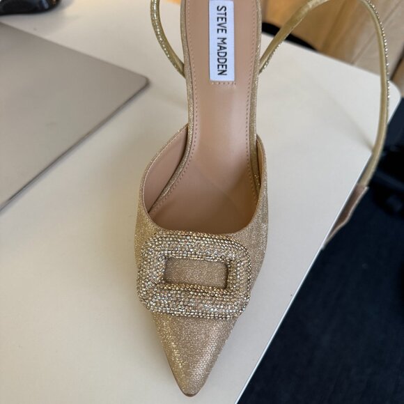 NWT Gold Steve Madden Vienna Heels - Size 9 - Picture 4 of 5
